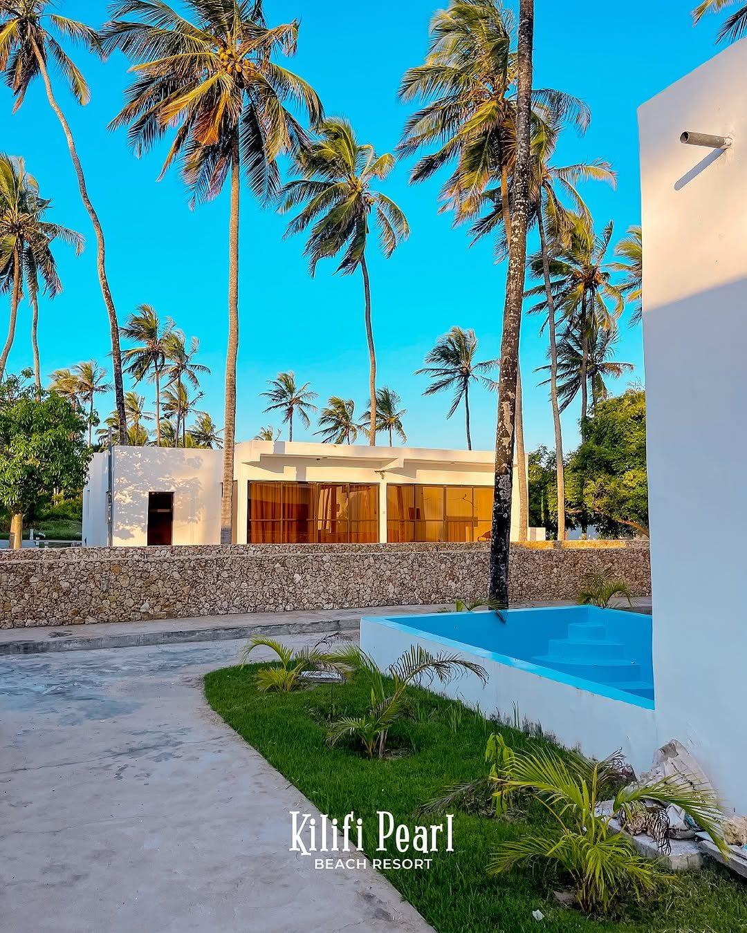 Swimming pool and tropical gardens